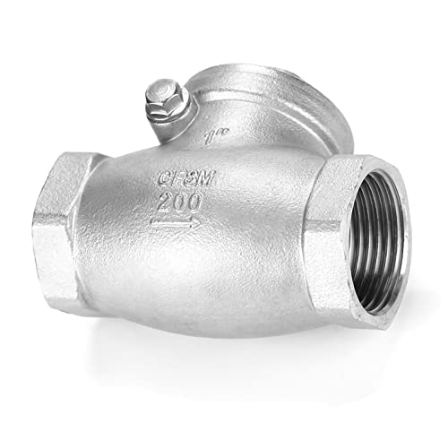 1 manier controleren Valve 1 inch draad 304 roestvrij staal, hoge drukweerstand, tegenstroom voorkomen, geschikt voor water, stoom, olie, stikstofzuur en meer