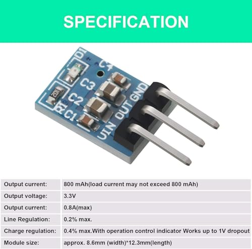 20 sts 4.75V-12V tot 3.3V 800mA DC Stap omlaag Converter Voltage Regulator Power Inverter voor Raspberry Pi Power Module 4