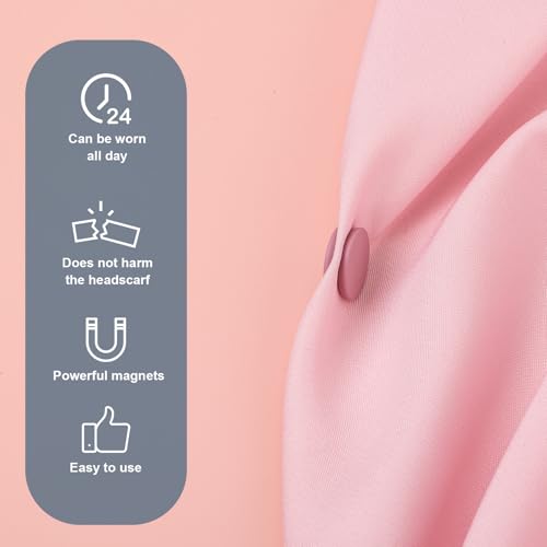 12 st Sterke Hijab Magnetische Pins, Kleurrijke No-Snag Brooch Pins Pinless Sjaal Sluiting Multifunctionele Hijab Magnetische Knoppen voor Vrouwen Kleding Jurk Veilig Onzichtbaar Vaste 4