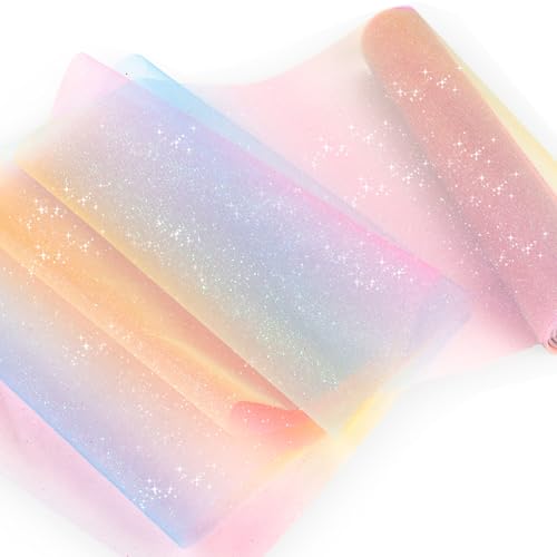 Tulle 30 cm x 9 m Glitter Regenboog Glitter Tulle Craft Tutu Bows Decoratie Partij Bruiloft Geboorte 3