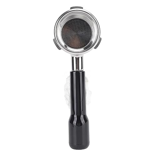 58mm 3 Ooren Bodemloze Portafilter Koffie, Portafilter met Filtermandje, Vervangt Porta Filter, Bodemloze Portafilter voor Barsetto Koffiezetapparaat (zwart) Delen van