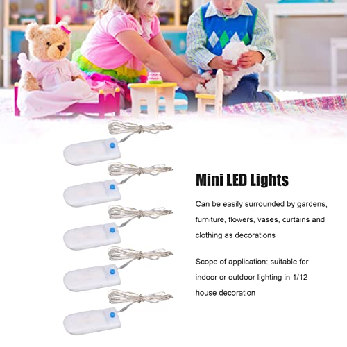 Mini LED Lichten. Mini LED Licht Batterij Powered String Lights Decoratief voor DIY 1/12 Poppenhuis 3