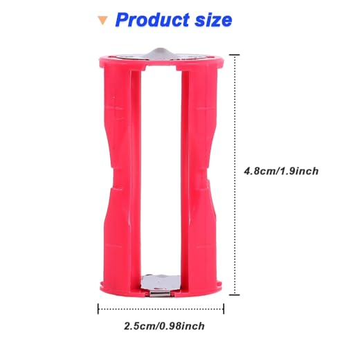 4 x AAA (LR03) naar C Parallel Battery Holder, 4 AAA Battery Converters, Electronics of Emergency Storage Boxes (6 Pack)