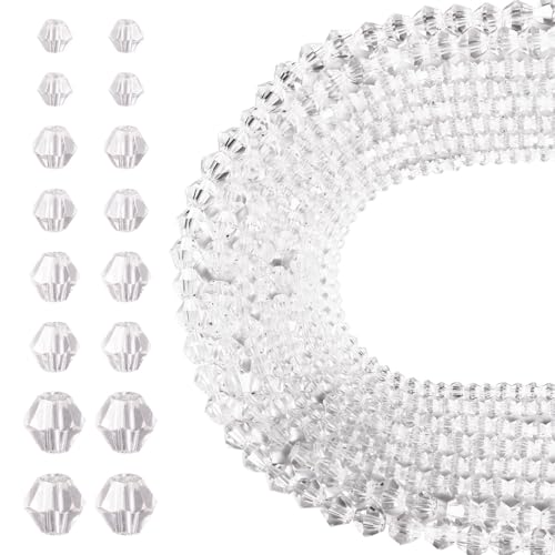 1588 st. Clear Bicone kristal kralen Bulk gefacetteerde glazen kralen Ronde gefacetteerde kralen Bicone kralen Cuentas De Cristal armband kralen Spacer kralen voor sieraden maken DIY