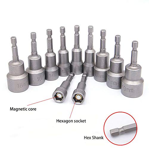 6.35mm Hex Schroevendraaier Mouw voor handboor, elektrische schroevendraaier en schroefdopschroeven (19mm) 3