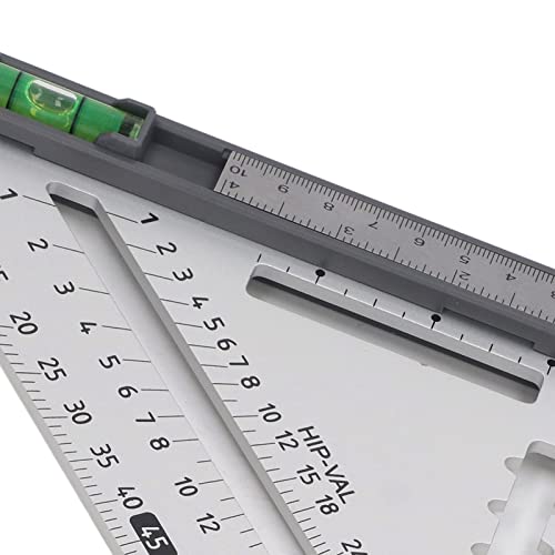 Speed Square, Collet Square met Level Carpenter Square Carpenter Square Houtbewerking Driehoek Heerser Houtbewerking (SILVER) 5