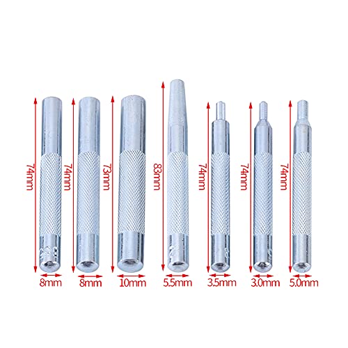 11Stuks/Set doe-het-zelf Leren gereedschap Die Punch Hole Rivet Setter Base Kit Lederen Craft Tools Gat Ponsen