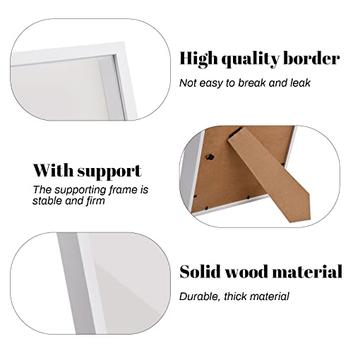 3D Afbeelding Frame voor het vullen, 3D Diep Object Frame A4 Shade Box Display Case Frame met Transparant Acryl blad Frame Houten 3D Frame voor herinneringen, bloemen, medailles, foto (Wit, 5 cm)