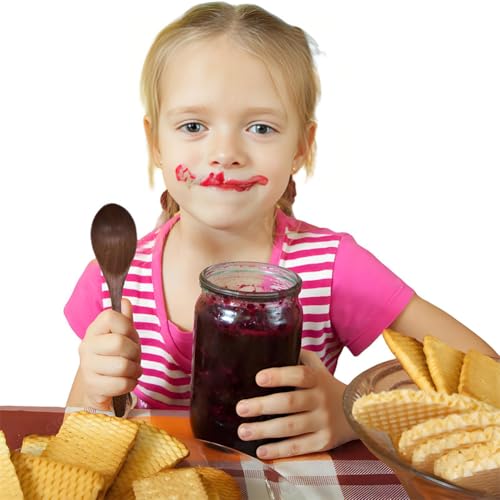 Houten lepel 6 stuks, honinglepel natuurlijke, kleine houten lepel, handgemaakte houten lepel, koffielepel voor warme chocolademelk, keukenaccessoires 3