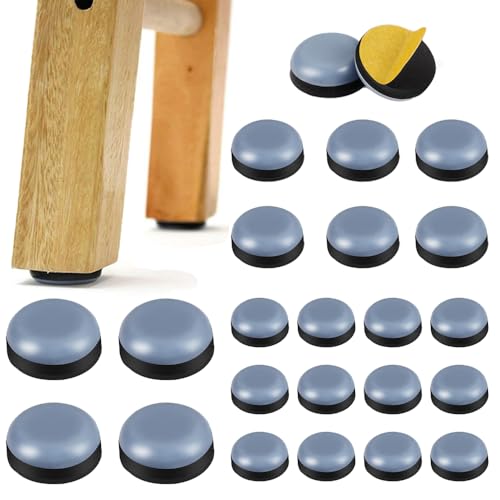 24st Sliders, Zelfklevende meubels Sliders Pads PTFE Teflon Apparaat schuifregelaars Zelfklevende meubels Sliders Keukenapparaat Schuifstukken voor luchtfriteuse