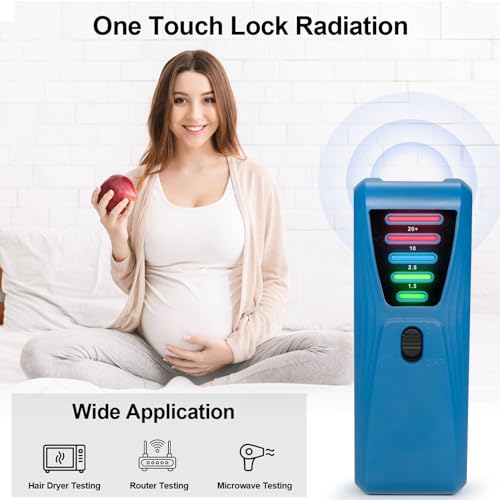 EMF Meter draagbare magnetische velddetector, uitgebreide frequentiebereik en kleurrijke LED-indicatoren voor huishoudelijke apparaten, tv's, computers en celtorens (BLUE) 5