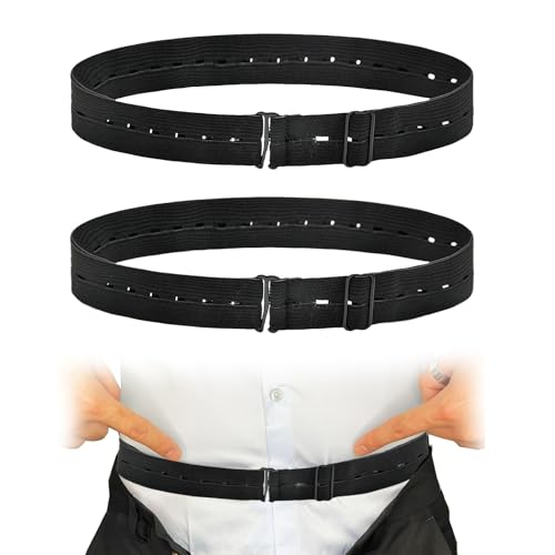 Overhemd voor heren 2 stuks Elastische verstelbare riem voor zaken, kantoor, bruiloft, dagelijks dragen