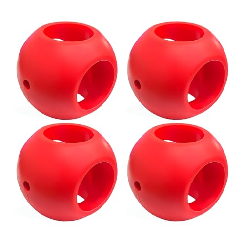 4 stuks limoenschaalbestendig magnetische wasballen, gezuiverd water, wasmachine, rood