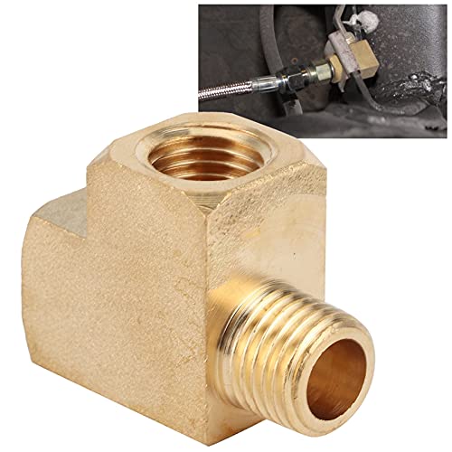 Messing Tee voor Pijp, 1/8 Inch NPT Male X 1/8 Inch NPT, 1000 PSI Threaded Tee voor Luchtwaterolie, Lage magnetische doorlaatbaarheid