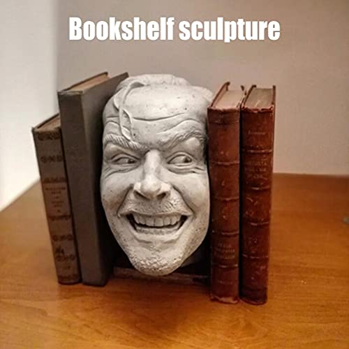 Beeldhouwkunst van The Shining Bookend Library Hier is Johnny Sculpture Resin Desktop Ornament Boekenkast Shelf Sitter