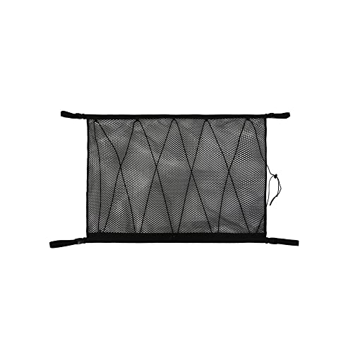 Car Plafond opslag Net SUV Plafond Net Pocket met Upgrade Dubbele Head Zipper - Voorkom Vallende Ontwerp voor Put Quilt, Lichte Items, Diversen (Zwart)