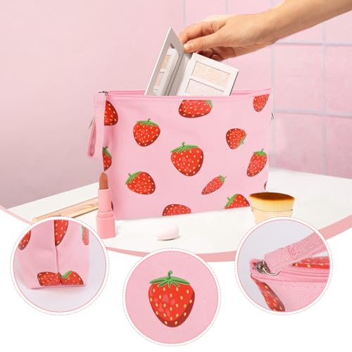 Canvas zakken met rits, roze, Canvas met rits 5