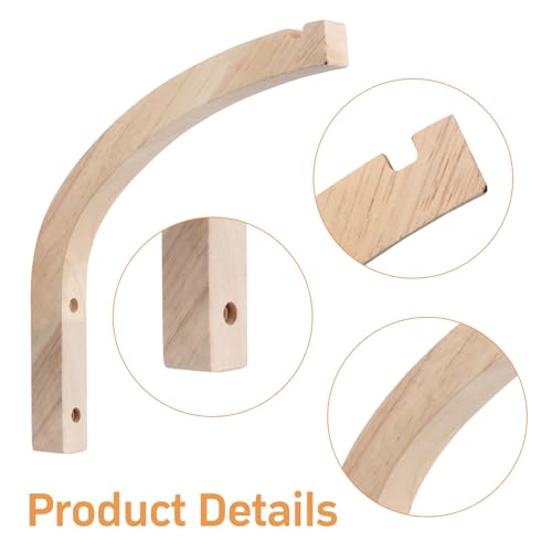 Houten plantenhaken, Washaken en wandhaakjes voor planten, Bloemen, Klokken, Hangmand inbegrepen 3