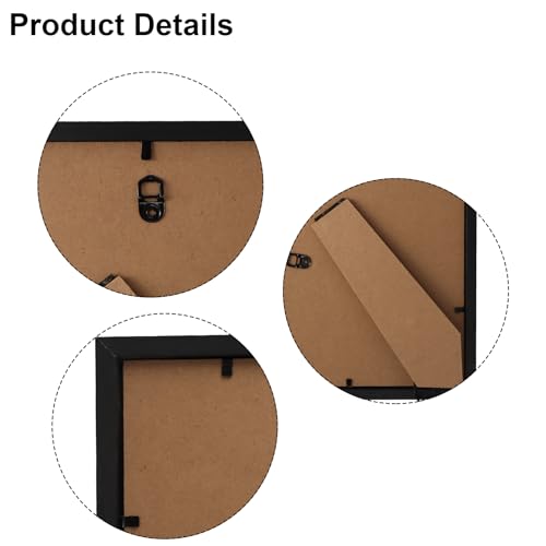 3D Shade Box, 22 x 17 cm, Houten fotolijst, Deep Box, Box Display Frame voor Wall Mounted Desktop Box Frames voor ambachten, 3D Deep Flower Frame voor Memorabilia Medals, Tickets (Zwart) 3