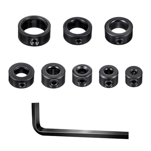 8 st Diepte Stop voor boren, 3/4/5/6/8/10/12/16mm Drill Diepte Halsband set, HSS Locator met Allen Key, Locator Depth Limiter Plugs