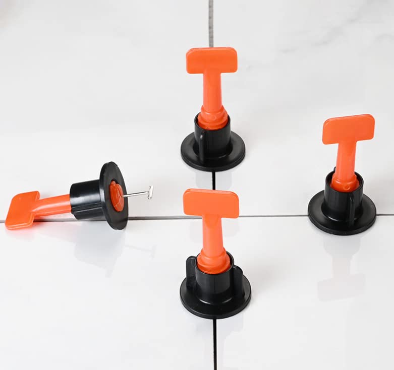 20 stuks Herbruikbare tegelniveaus, tegelinstallatie gereedschap voor de bouw van vloeren, met 2 stuks speciale toetsen en 20 stuks stalen naald 5