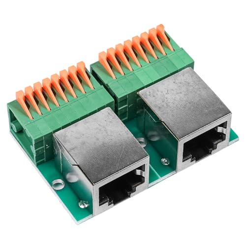 2st. RJ45 Ethernet Connector Clamp RJ45 8P8C Vrouw tot 8 Pin Adapter Connector Breakout RJ45 Solderless Network Interface Connector met PCB