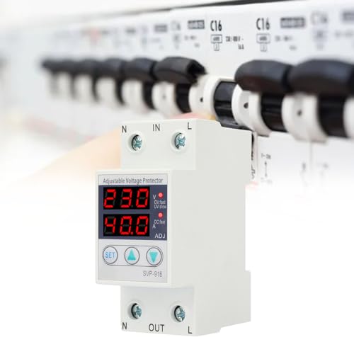 Intelligente Single Fase Power Protection, DIN Rail 230VAC 63A 50/60Hz, Instelbare Current Protection, Chirurg Protection, Onderspanningsbeveiliging 5