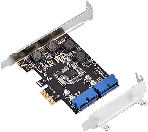 Bewinner Mini PCI-E, PCI Express Extender naar interne 2 poort 19 Pin Header Snel 5Gbps PCI-Express Low Profile USB 3.0 Card Adapter voor winXP, win7 win8 win8.1 win10