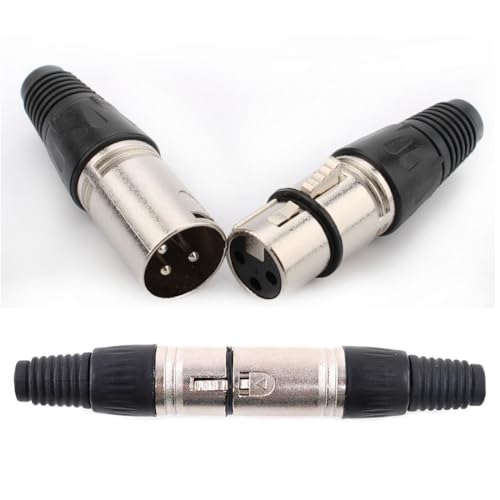 Verpakking van 12 Solder Connectors XLR 3 Pole Mini 3 Pin XLR Plug XLR Man / Vrouwelijke XLR Plug Microfoon Kabelplug Microfoon Audio Jack XLR Stereo Jack 4