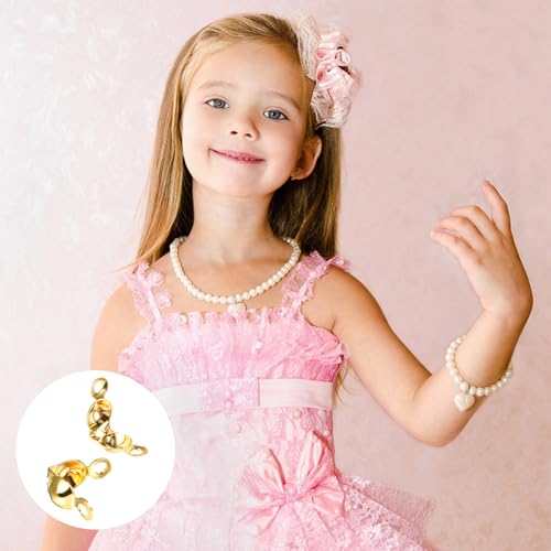 600 st Stainless Steel Squeeze Kralen clasps, Pearl Caps, ketting clasps, zilver, 304 roestvrij staal, sieraden clasps, Clamshell Knop voor knoopjes en sieraden maken, Accessoires (0.8x0.4 3