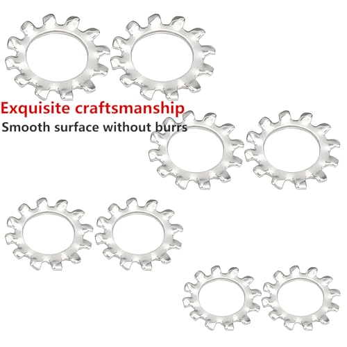30 stuks tandschijven, roestvrij staal 304 vergrendelringen, buitengetande ringen, M5 ringen, buitenvergrendelingsringen 5