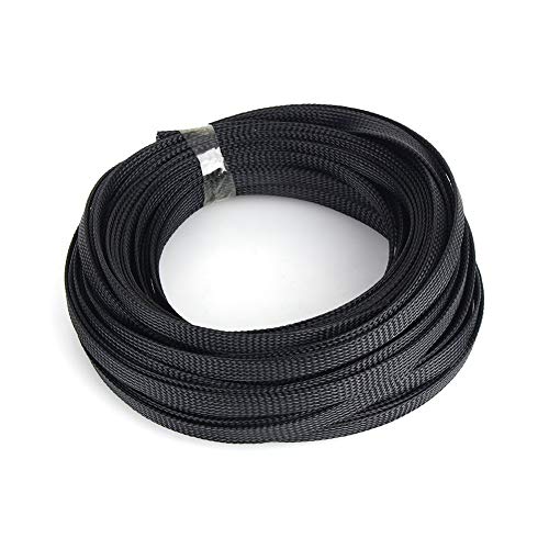 Gevlochten kabel Sleeve Stretchy Pet 33ft 10mm Hoge dichtheid Kabel Sleeves Gevlochten Zwarte Kabel Management voor huishoudelijke apparaten Office