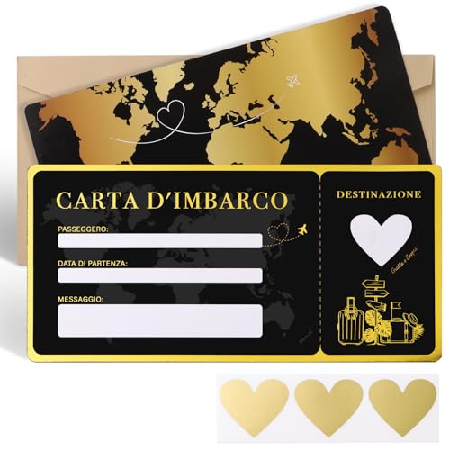 Set van 2 instappassen, Aanpasbaar in het Italiaans, met Envelop