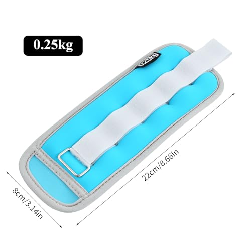 Enkelgewichten set, 0,25/0,5 kg, 1 paar beengewichten, polsgewichten voor vrouwen en mannen, gewichtsboeien armgewichten, enkelgewichten riem voor dans, joggen, Aerobics, Oefening, Wandelen, Fitness