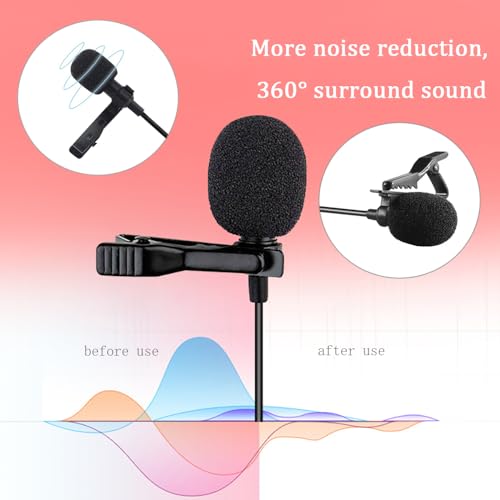 30 st. Lapel-microfoon Vervanging Kit, 24st Schuimmicrofoon Hoesbeschermer Miniheadset Microfoon Windschermen 6Scs Microfoon Tie Clips voor Lavalier Lapel Microfoon Headset Microfoons 3