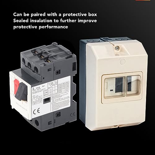 Motorstroomonderbreker AC690V Overschrijding Kortsluitbeheer Motorveiligheidschakelaar Eenvoudige installatie (GV2-ME10C 4-6,3A) 3