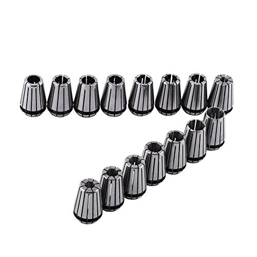 er20 Collet Set + 15 st ER20 Spring Collet Set voor CNC Graveren Machine en Malen Gereedschappen 1 tot 13mm Router Collet Vervanging Accessoire + er20 Metric Collet Set 3