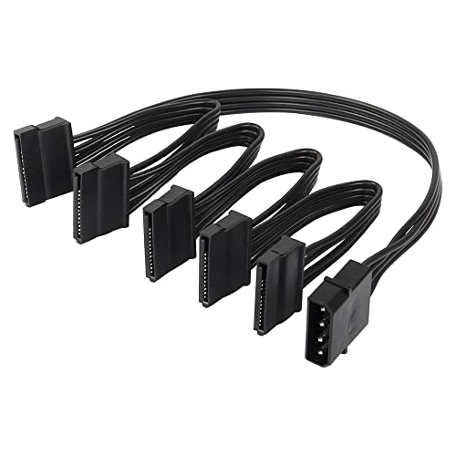 SATA Stroomkabel grote 4Pin Man tot 5 x 15 Pin SATA vrouwelijke harde schijf macht splitter kabel voor HDD, SSD, optische schijven