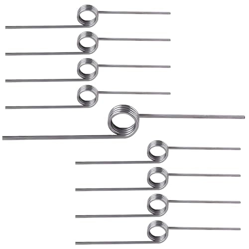 10 st V-vormige torsieveren, roestvrijstalen veer, draad diameter 0,7, 3 omwentelingen, 180°, voor reparatie project