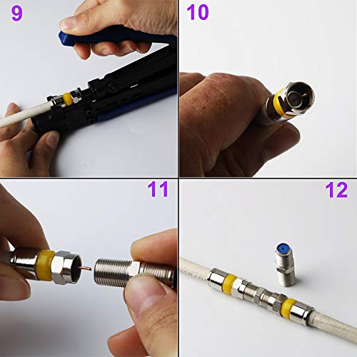 26 st Coaxiale Kabeladapter Set - 90° Hoek F-Connector, Socket koppeling voor Coaxiale Systemen (5 verschillende plugs) 5