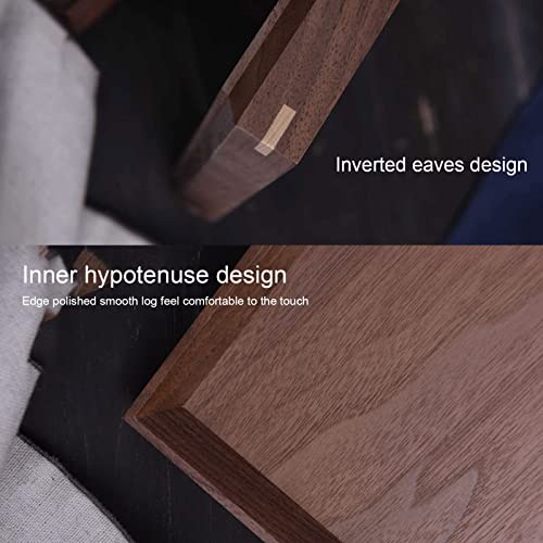 Houten tray, 30/35/40cm Bruine rechthoek Tafelgerei Platter Square Walnut Houten decoratie Fruit Thee Koffiebord voor Restaurant Home Bar(40x30cm) 5