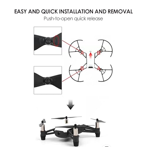 4 paar 2 Carbon Fiber Propeller Blades, geschikt voor drone Accessoires (zwart) 5