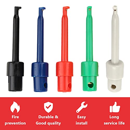 30st multimeter testhaken clip, accessoires multimeter sonde grabber test kleurrijk voor het testen van elektronische componenten 3