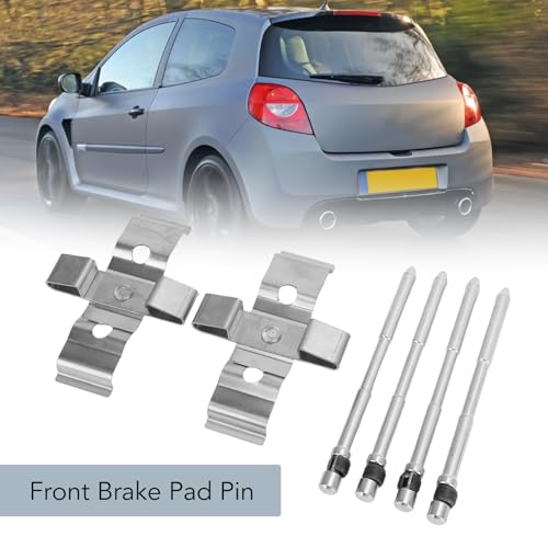 Ont schijf rempad Pin Kit PFK1263D voor Clio RS 197 200 Sport 2006 2012, le Shock Absorptie Montagekit, Hardware in zwarte kleur, Compatibel met klem