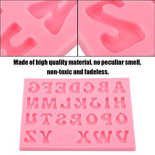 Silicone Candy Alphabet Bakken Cake Chocolade 3D 26 Letters Pink Mold 5