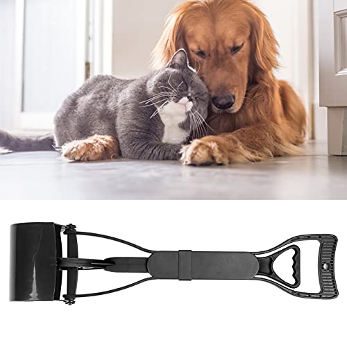 Pet Long Steel Jaw Poop Scoop, Jaw Poop Scoop Shovel Pick Up Pet Poop Pickuper met 1 X handvat voor Puppies voor Shovel Dog Poop van gras voor grote honden(All Black) 3
