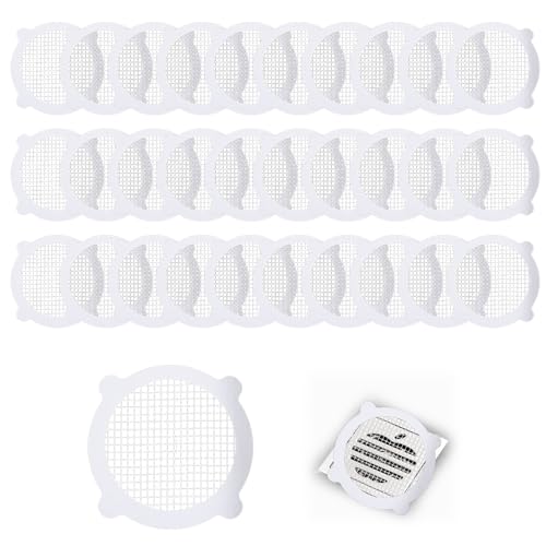 Wegwerpbare kapper 30 stuks Douchestrainer Drain Hair Strainer Keuken Drain Strainer Douche Drain Filter Patch voor badkamer Keuken Aanrecht Badkuip (10x8,7cm)
