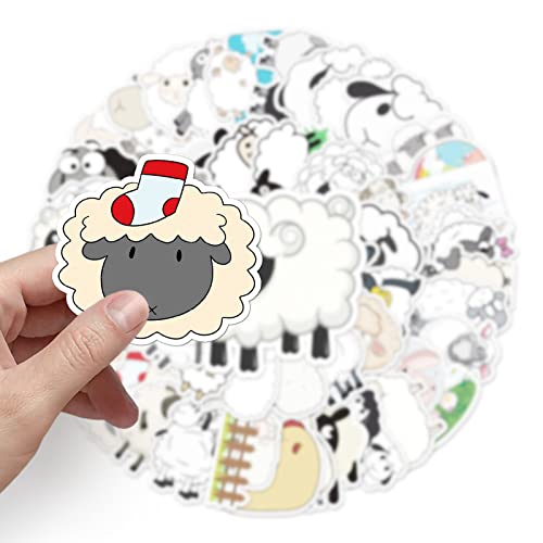 Schapen Schapen Sticker Set Stickers Kinderen Tieners 50 stuks Dieren Waterdicht Vinyl Decals Laptop Skateboard Kofferhelm Autofiets mobiele telefoon Motorrijwiel Scrapbook Dagboekmokken