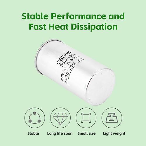 CBB65 450V 35UF condensator, aluminiumfolie materiaal, airconditioning start condensator, voor industriële apparatuur motoraandrijving condensator 4