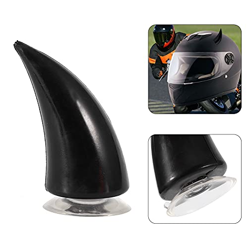 motorhelmhoorn, Motorfiets Helm Devil Demon Horn met Sucker Decoratie accessoires(zwart) 4